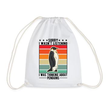 Pinguin Penguin Kaiserpinguin Gelbaugenpinguin - Turnbeutel - Weiß - Vorne