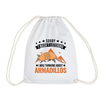Armadillo Gift Armadillo - Drawstring Bag - white - Front