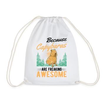 Because Capybaras are freaking awesome - Turnbeutel - Weiß - Vorne