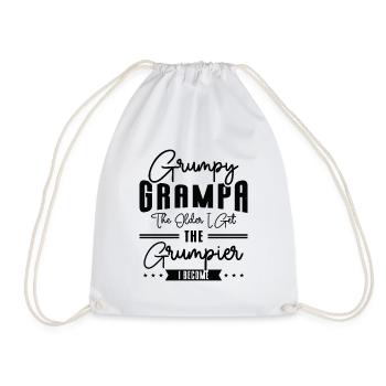 Grumpy Grandpa Vintage Typographie Vieille personne - Sac de sport léger - blanc - Devant