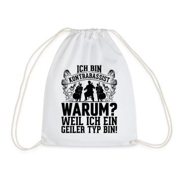 I'm A Double Bass Player - Turnbeutel - Weiß - Vorne