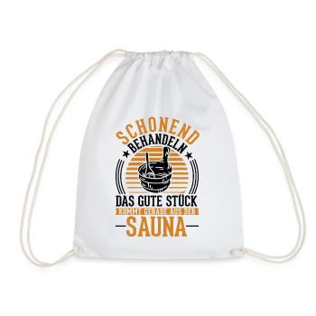 Sauna Saunieren Saunagänger - Turnbeutel - Weiß - Vorne