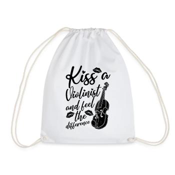 Kiss A Violinist And Violin Instrument Violinist - Turnbeutel - Weiß - Vorne