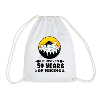 Berg Wanderer 59. Geburtstag 59 Jahre alt Geschenk - Turnbeutel - Weiß - Vorne