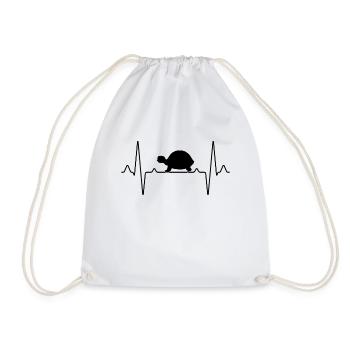 Battement de cœur de tortue - Sac de sport léger - blanc - Devant