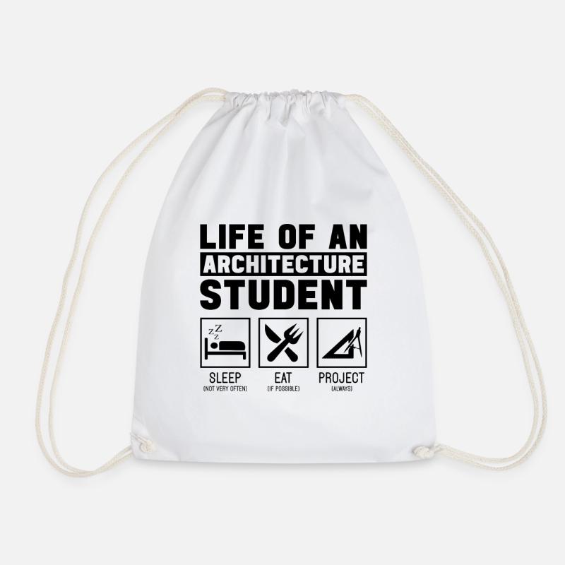 Vie professionnelle d’architecte d’un étudiant en architecture - Sac de sport léger - blanc