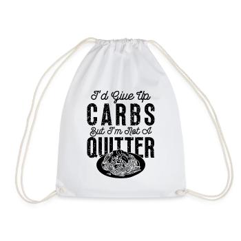 J’abandonnerais les glucides Vie saine Amateur de faible teneur en glucides - Sac de sport léger - blanc - Devant