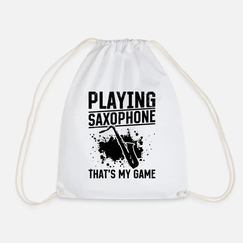 Playing Saxophone That's My Game Saxophone Player - Turnbeutel - Weiß