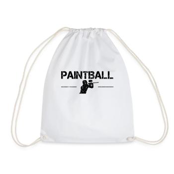 Paintball - Turnbeutel - Weiß - Vorne