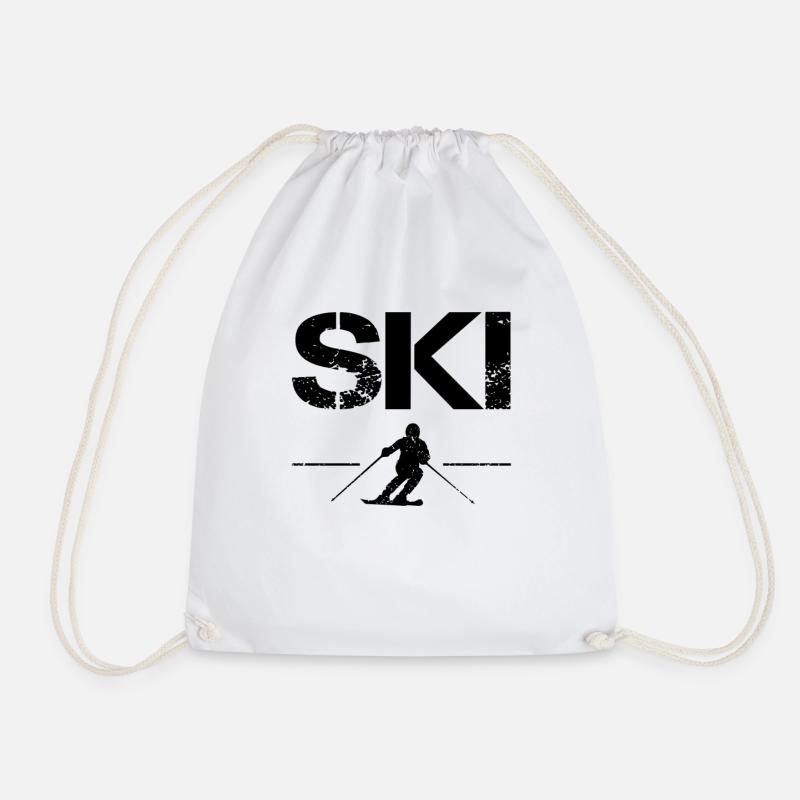 Ski - Turnbeutel - Weiß