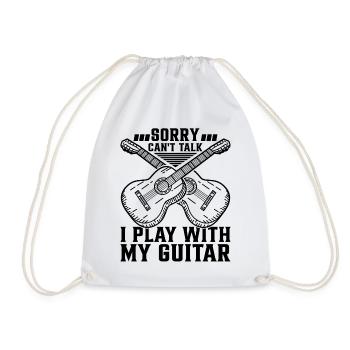 Guitariste - Désolé je ne peux pas parler Je joue avec mon Gu - Sac de sport léger - blanc - Devant