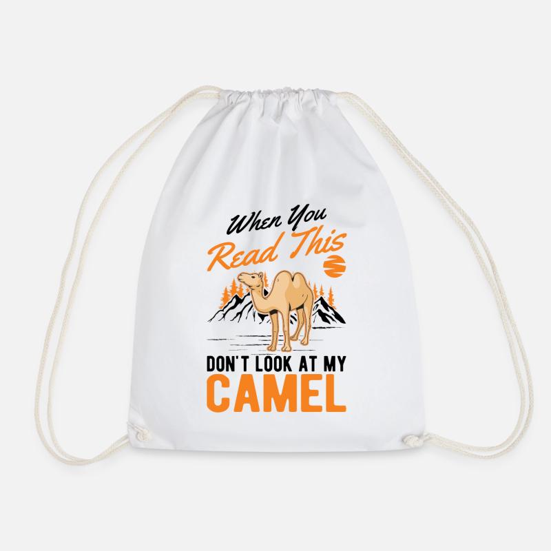 Kamel Geschenk Dromedar Camel Großkamel - Turnbeutel - Weiß
