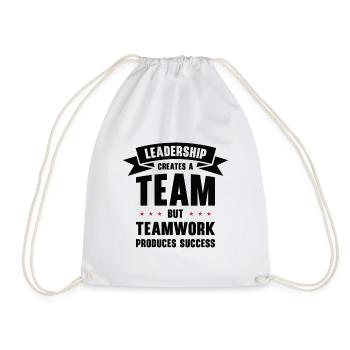 Boss Leadership Teamwork Success Office Work - Drawstring Bag - white - Front