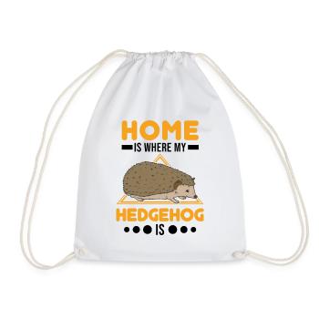 La maison est l’endroit où se trouve mon hérisson - Sac de sport léger - blanc - Devant