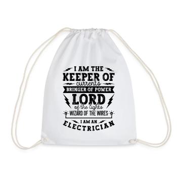 I Am The Keeper Of Repair Technician Electrician - Drawstring Bag - white - Front
