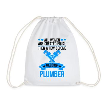 Pipe installation Pipe installer pipes - Drawstring Bag - white - Front