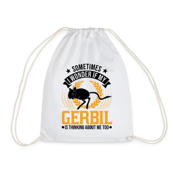 Gerbille Cadeau Rat de course mongol Gerbille - Sac de sport léger - blanc - Devant