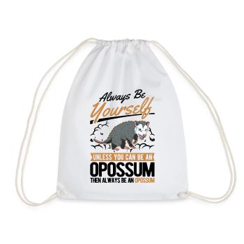 Opossum Gift Possum Marsupial - Drawstring Bag - white - Front
