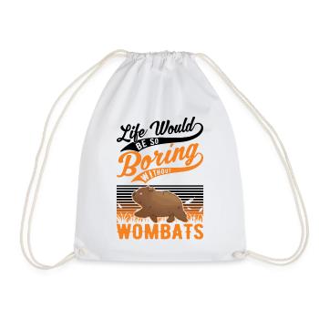 Australischer Wombat - Turnbeutel - Weiß - Vorne