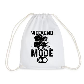 Weekend Mode On - Bass Guitarist Bass Guitar Playe - Drawstring Bag - white - Front