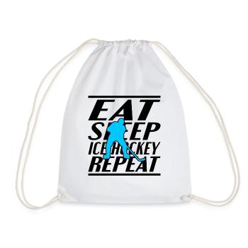 Manger du hockey sur glace endormi - Sac de sport léger - blanc - Devant