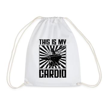 This Is My Cardio Forging Metalworker Blacksmiths - Drawstring Bag - white - Front
