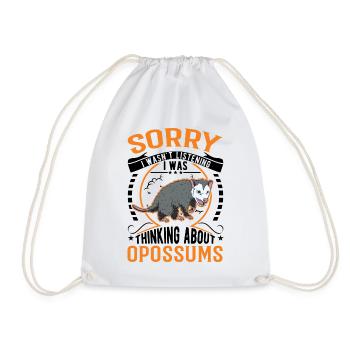 Opossum Gift Possum Marsupial - Drawstring Bag - white - Front