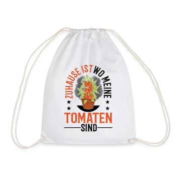 Zuhause ist wo meine Tomaten sind Tomatenzüchter - Turnbeutel - Weiß - Vorne