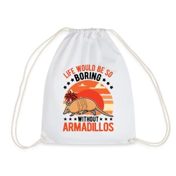 Armadillo Gift Armadillo - Drawstring Bag - white - Front