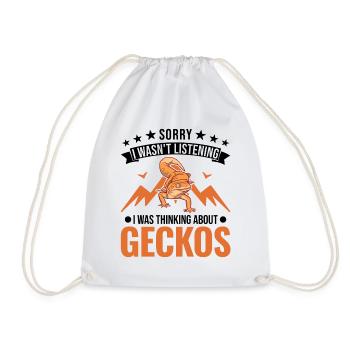 Gecko Cadeau Léopard Gecko - Sac de sport léger - blanc - Devant