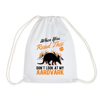 Aardvark Gift Aardvark - Drawstring Bag - white - Front