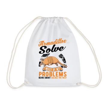 Armadillo Gift Armadillo - Drawstring Bag - white - Front