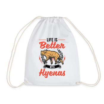 La vie est meilleure avec une hyène - Sac de sport léger - blanc - Devant