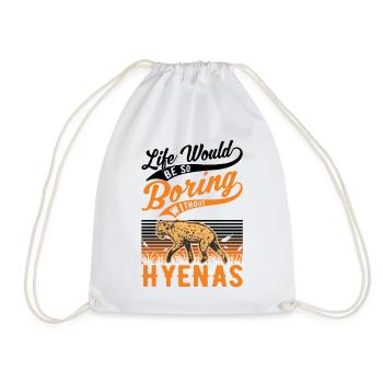 Hyäne Geschenk Erdwolf Hyena - Turnbeutel - Weiß - Vorne