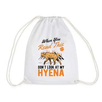 Hyäne Geschenk Erdwolf Hyena - Turnbeutel - Weiß - Vorne