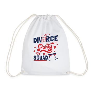 Divorce Party Squad - Drawstring Bag - white - Front