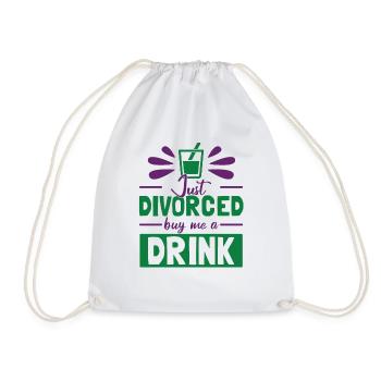 Just Divorced - Drawstring Bag - white - Front
