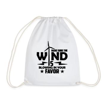 Make Sure The Wind Is Windmill Turbine Technician - Turnbeutel - Weiß - Vorne