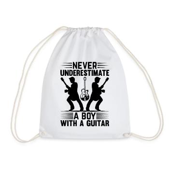 Guitariste - Ne sous-estimez jamais un garçon avec un G - Sac de sport léger - blanc - Devant