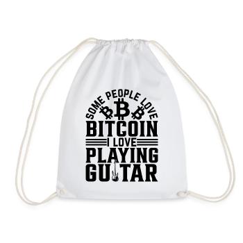 Some People Love Bitcoin I Love Playing Guitar - Turnbeutel - Weiß - Vorne