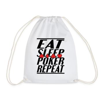 Manger du poker endormi - Sac de sport léger - blanc - Devant