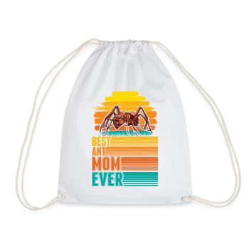 Best Ant Mom Ever Ants Mama Anthill - Drawstring Bag - white - Front