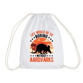 Aardvark Gift Aardvark - Drawstring Bag - white - Front