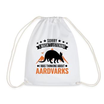 Aardvark Gift Aardvark - Drawstring Bag - white - Front