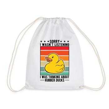 Rubber Duck Gift Squeaky Duck Bathing Duck - Sac de sport léger - blanc - Devant