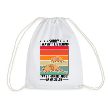 Armadillo Gift Armadillo - Drawstring Bag - white - Front