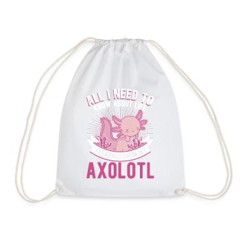 Axolotl Cadeau Amphibien à queue - Sac de sport léger - blanc - Devant