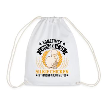 Silk Chicken Cadeau Silkie Chicken Silkie Chicken - Sac de sport léger - blanc - Devant