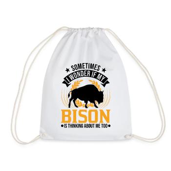 Buffalo Gift Bison Buffallo Buffle d’eau - Sac de sport léger - blanc - Devant
