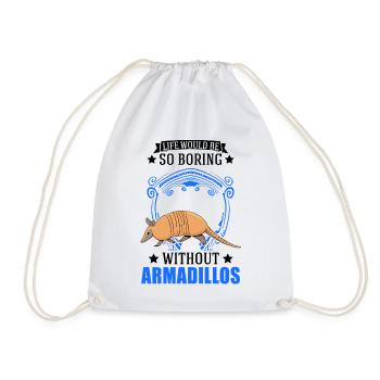 Armadillo Gift Armadillo - Drawstring Bag - white - Front